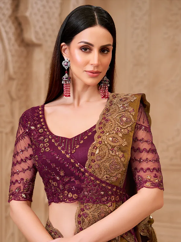 Women's_Georgette_Bronze_Embellished_Designer_Saree_With_Blouse_Piece