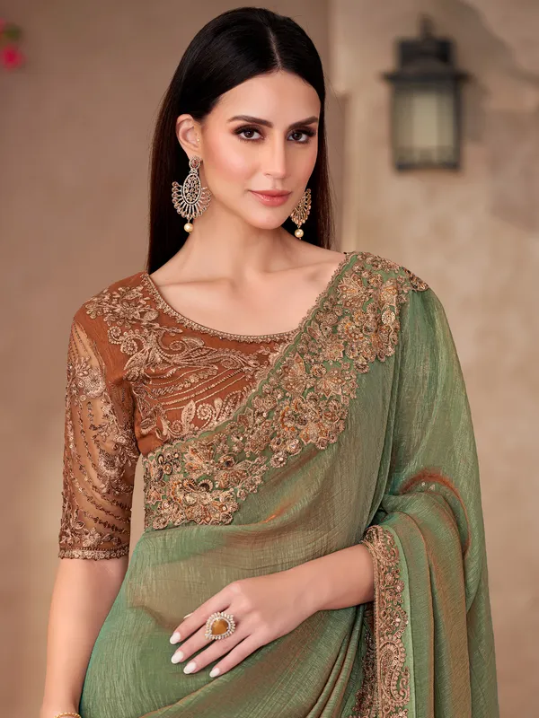 Women's_Georgette_Light_Green_Embellished_Designer_Saree_With_Blouse_Piece