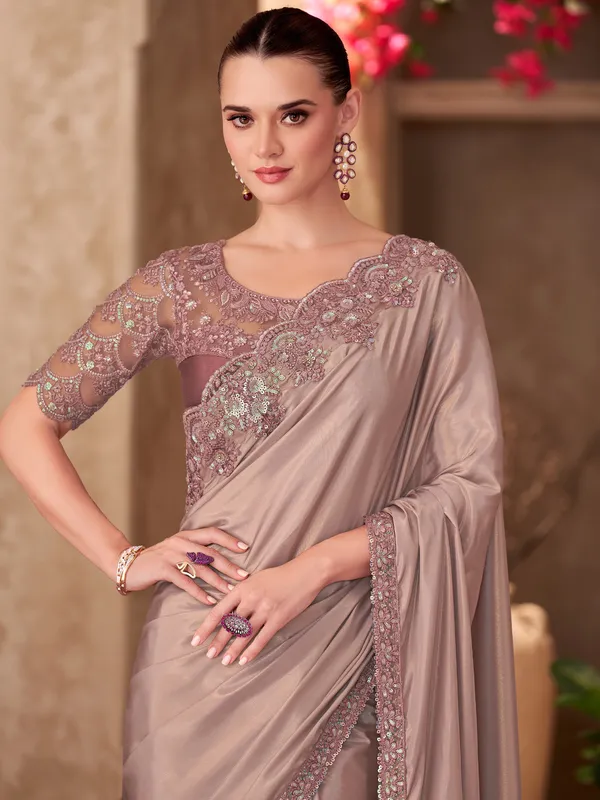 Women's_Georgette_Beige_Embellished_Designer_Saree_With_Blouse_Piece