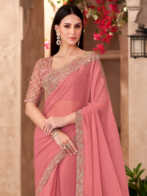 Women's_Georgette_Peach_Embellished_Designer_Saree_With_Blouse_Piece
