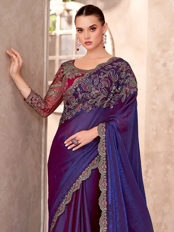 Women's_Georgette_Blue_Embellished_Designer_Saree_With_Blouse_Piece