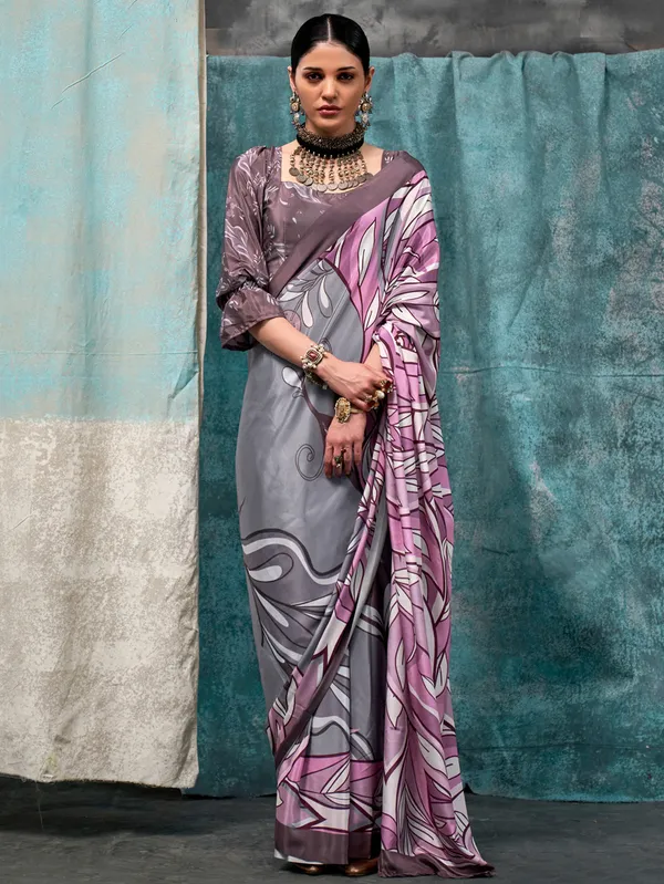 Women's_Crepe_Grey_Printed_Designer_Saree_With_Blouse_Piece