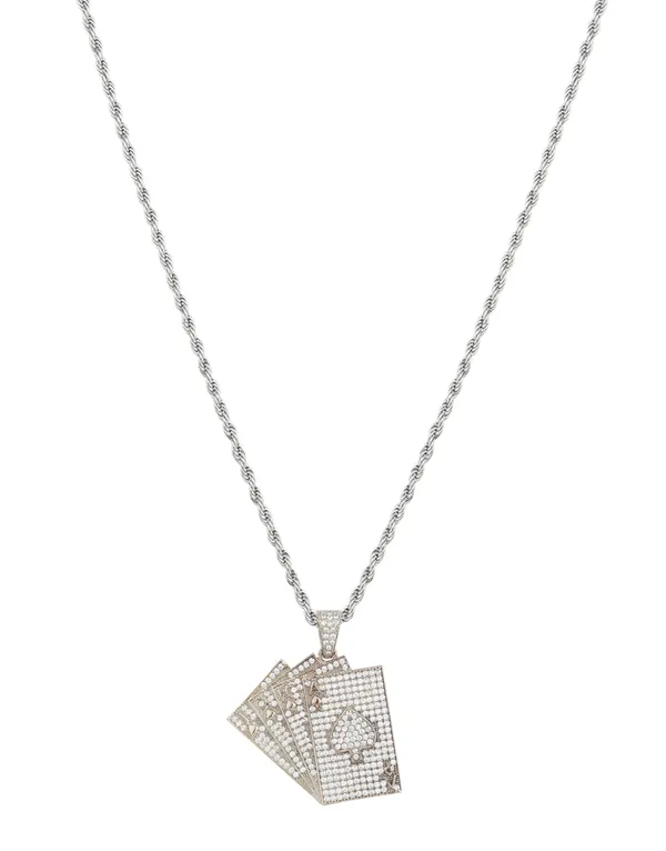 Playing_Cards_Iced_Out_Pendant_(Sparkling_Silver)