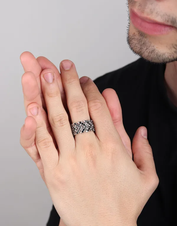 Swift_Arrow_Iced_Out_Ring_(Black_Onyx)