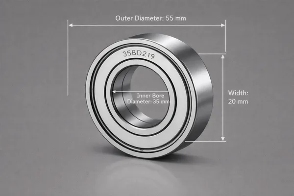 35BD219_Double_Row_Ball_Bearing_|_35_X_55_X_20mm_|_Pack_of_6_Wheel_Bearing
