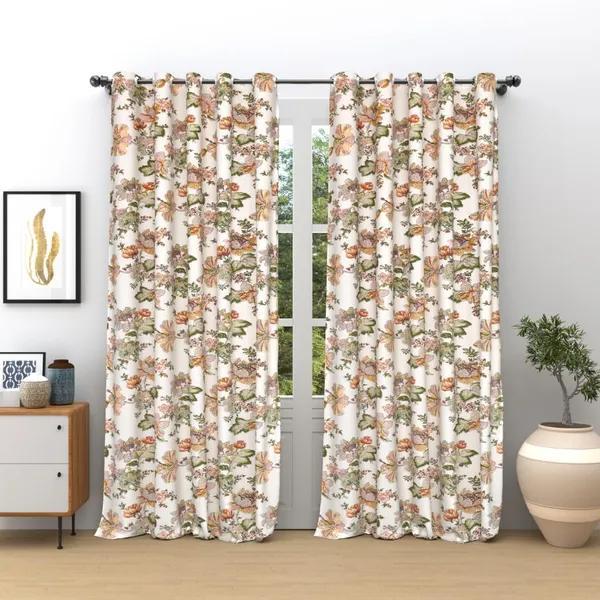 Floral_Gold_Cotton_Anokhi_Printed_Long_Door_Curtains_With_Grommets_Room_Darkening_Curtains_For_Home_Decor