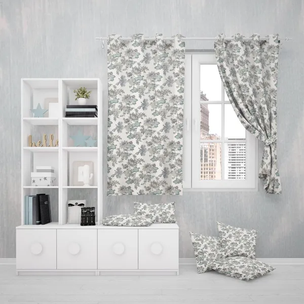 Floral_Green_Cotton_Anokhi_Printed_Door_Windows_Curtains_With_Grommets_Room_Darkening_Curtains_For_Home_Decor