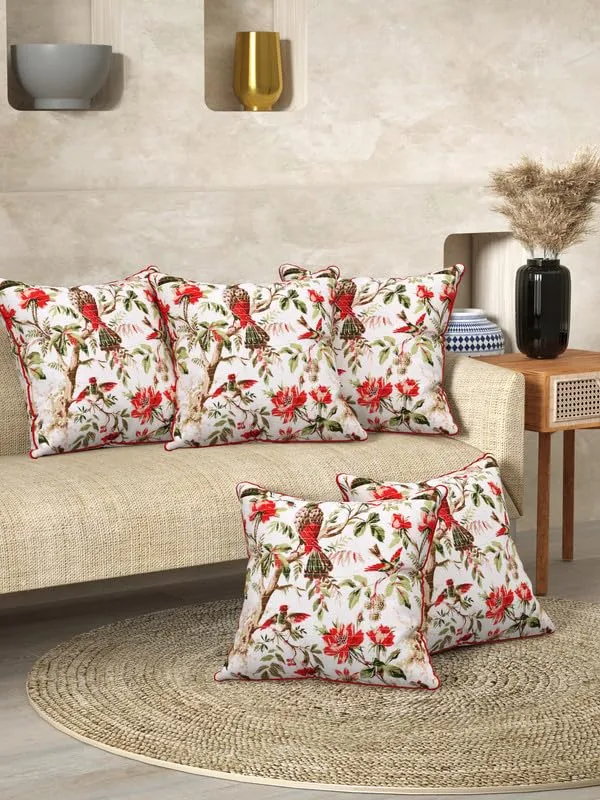 White_&_Red_Pure_Cotton_Cushion_Covers_For_Home_Decor_(Pack_Of_5)