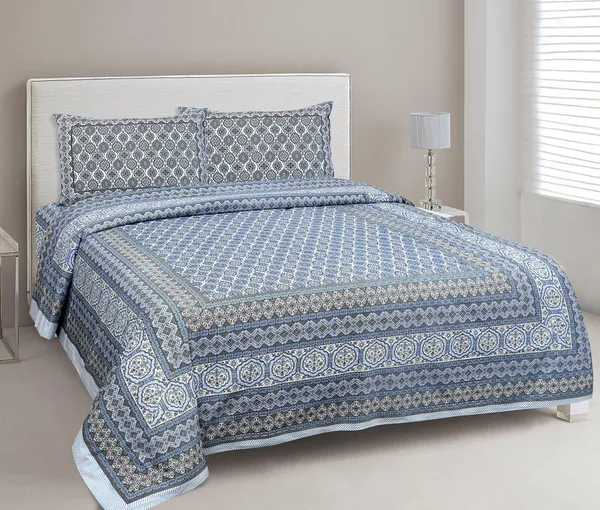 Ocean_Blue_Pure_Cotton_Ethnic_Jaipuri_Printed_Double_Bedsheet_With_2_Pillow_Covers_For_Home_Decor