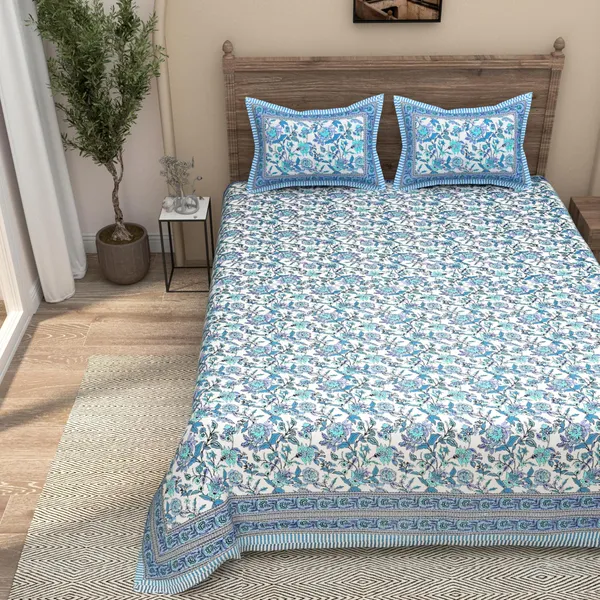 Aqua_Indigo_Bloom_Pure_Cotton_Ethnic_Jaipuri_Printed_Double_Bedsheet_With_2_Pillow_Covers_For_Home_Decor