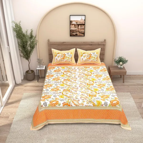 Mustard_Pure_Cotton_Ethnic_Jaipuri_Printed_Double_Bedsheet_With_2_Pillow_Covers_For_Home_Decor