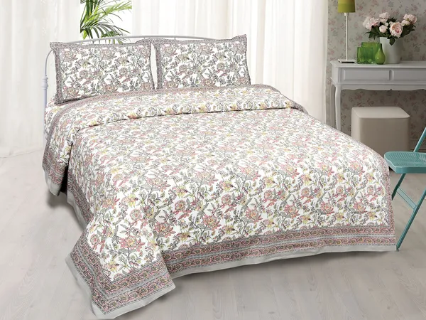 Gray_Cotton_Bedsheet_With_1_Pillow_Cover_For_Home_Decor