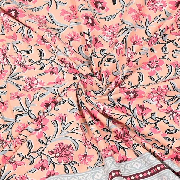 Salmon_Pink_Pure_Cotton_Ethnic_Jaipuri_Printed_Double_Bedsheet_With_2_Pillow_Covers_For_Home_Decor