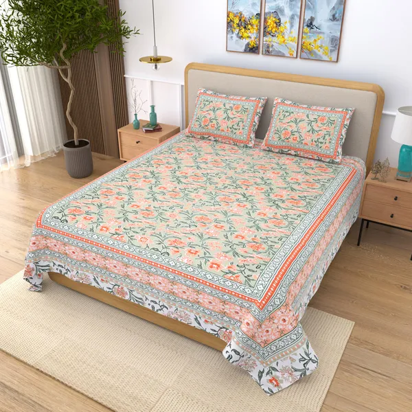 Mustard_Pure_Cotton_Ethnic_Jaipuri_Printed_Double_Bedsheet_With_2_Pillow_Covers_For_Home_Decor