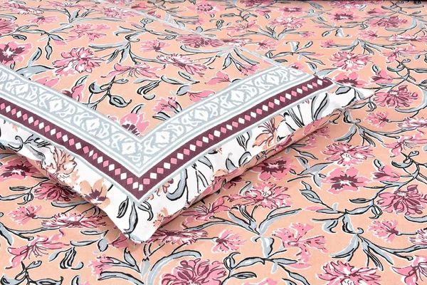 Pink_Cotton_Single_Bedsheet_With_1_Pillow_Cover_For_Home_Decor