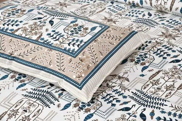 Blue_Pure_Cotton_Jaipuri_Rajasthani_Design_Bedsheet_With_2_Pillow_Covers_For_Home_Decor