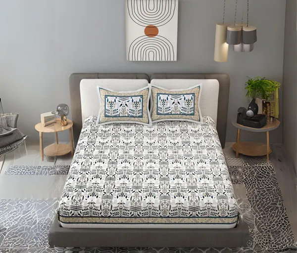 Blue_Pure_Cotton_Jaipuri_Rajasthani_Design_Bedsheet_With_2_Pillow_Covers_For_Home_Decor