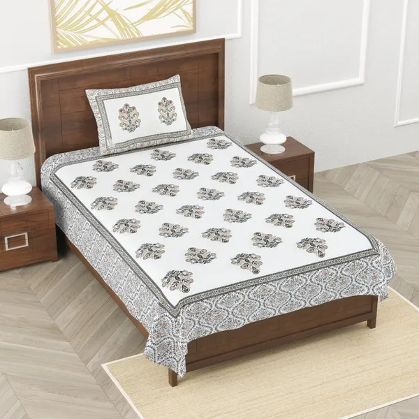 Brown_Cotton_Single_Bedsheet_With_1_Pillow_Cover_For_Home_Decor