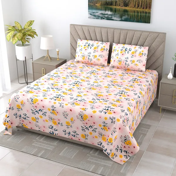 Blush_Pink_Floral_Cotton_Bedsheet_Set_with_2_Pillow_Covers_�_Soft_Double_Bed_Bedding