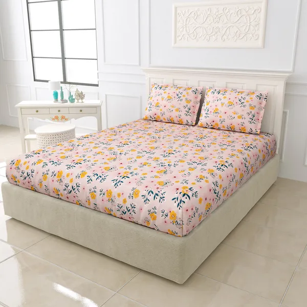 Blush_Pink_Floral_Cotton_Bedsheet_Set_with_2_Pillow_Covers_�_Soft_Double_Bed_Bedding