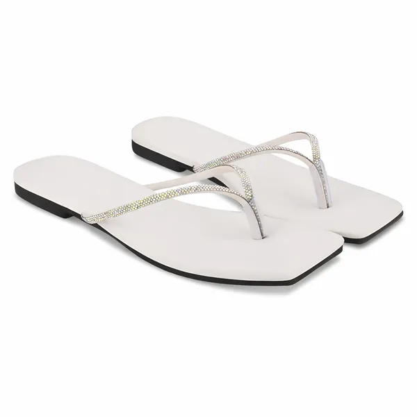 Ivory_White_Soft_Leather_Comfortable_Flat_For_Women