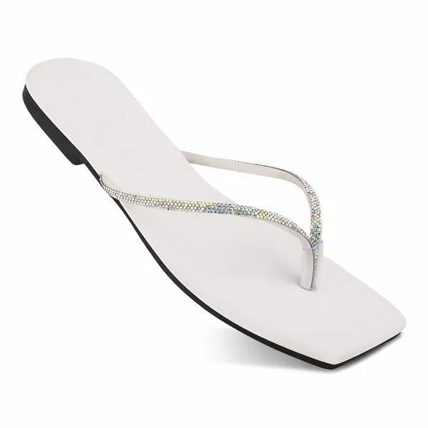 Ivory_White_Soft_Leather_Comfortable_Flat_For_Women