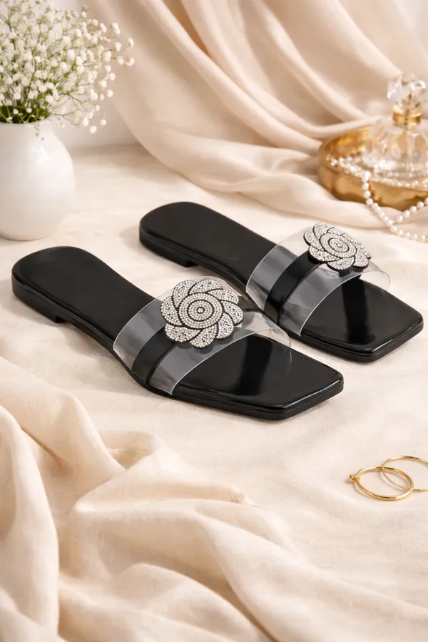 Midnight_Black_Soft_Leather_Comfortable_Flat_For_Women