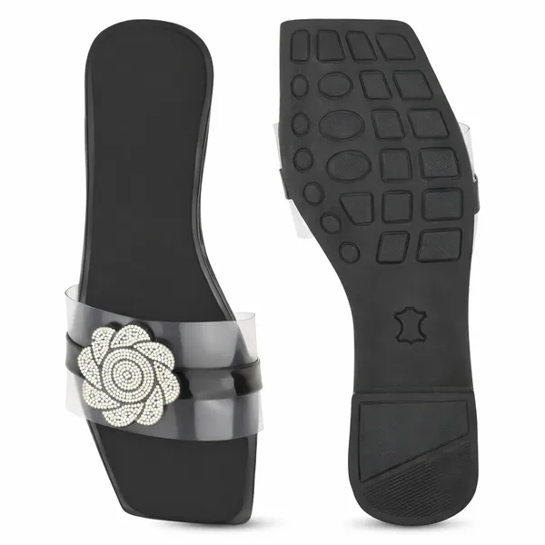 Midnight_Black_Soft_Leather_Comfortable_Flat_For_Women