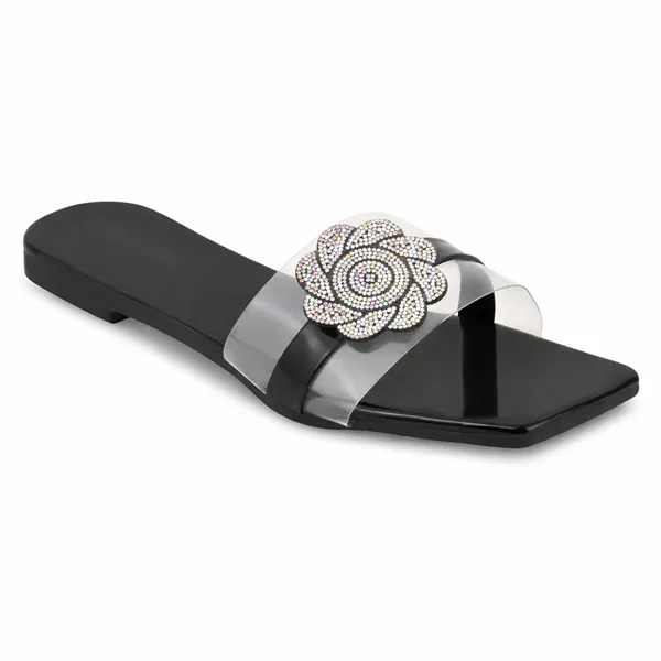 Midnight_Black_Soft_Leather_Comfortable_Flat_For_Women
