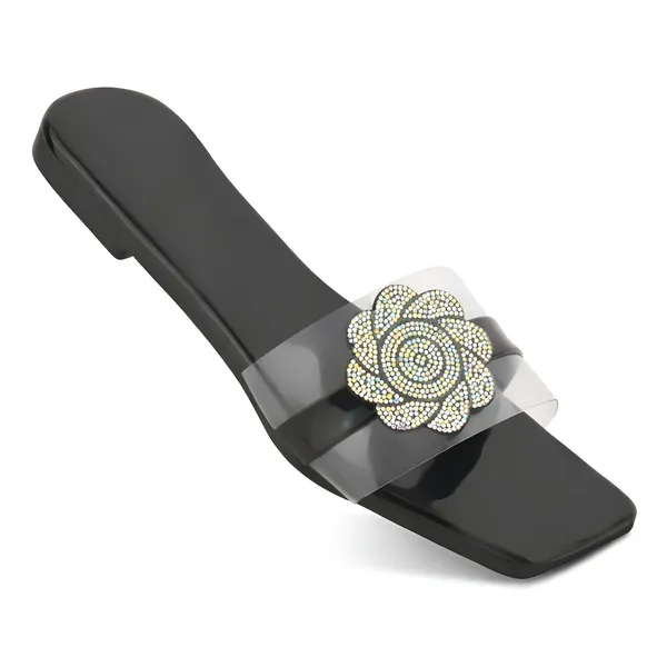 Midnight_Black_Soft_Leather_Comfortable_Flat_For_Women