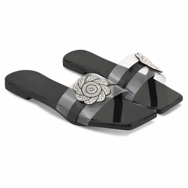Midnight_Black_Soft_Leather_Comfortable_Flat_For_Women