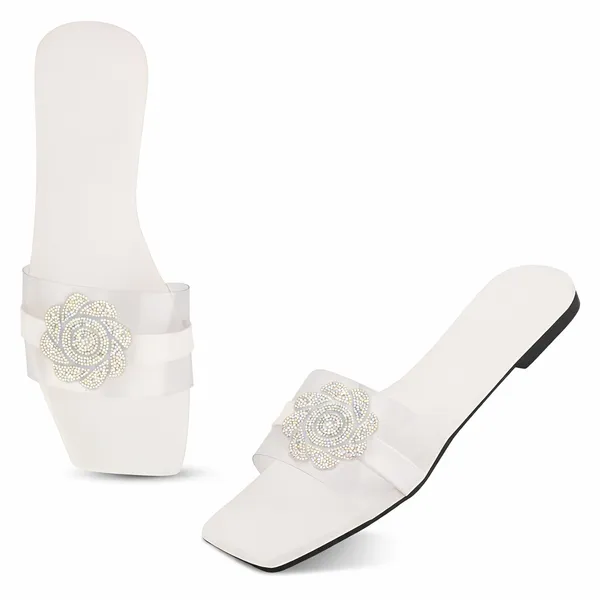 Pearl_White_Soft_Leather_Comfortable_Flat_For_Women