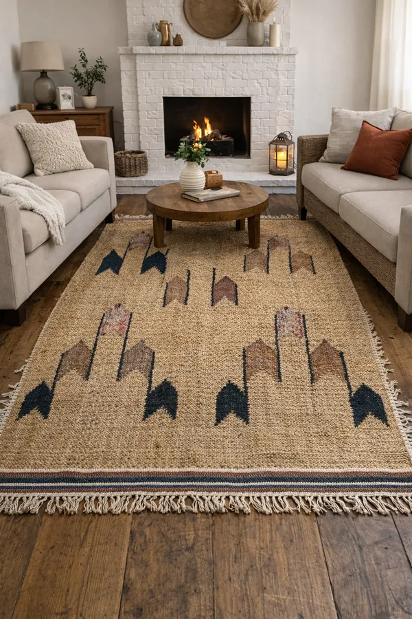 Kusha_Weave_Natural_Vetiver_Rug_(Arrow)_Handwoven_Cooling_Carpet_And_Plastic-Free,_Air_Purifying,_Fragrant,_Sustainable_Sturdy_Washable_Floor_Mat