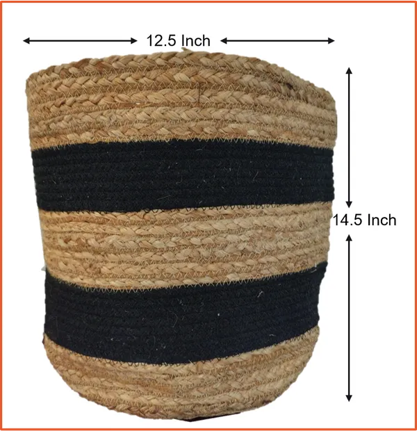Vetiver_Laundry_Basket_Black_And_Beige