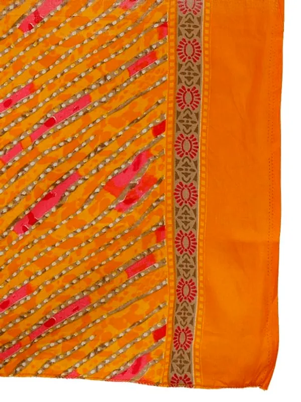 Yellow_Trendy_Floral_Screen_Print_Cotton_Straight_Kurta_With_Pant_And_Dupatta_For_Women