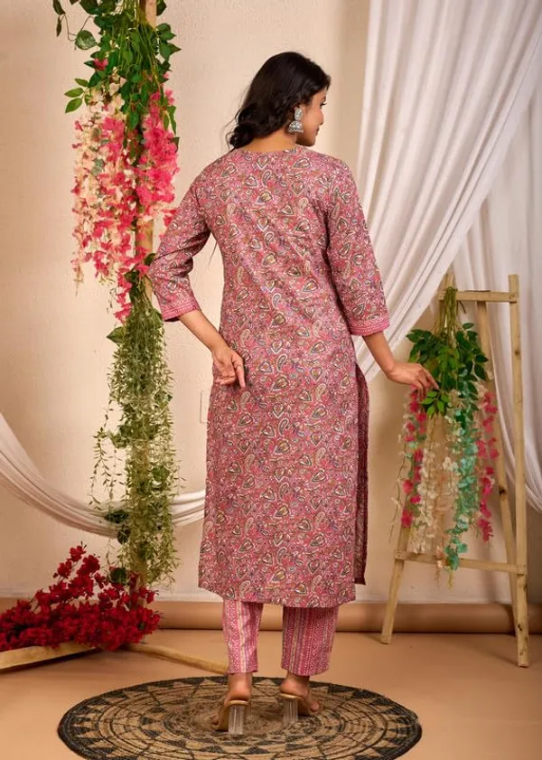 Pink_Trendy_Floral_Screen_Print_Cotton_Straight_Kurta_With_Pant_And_Dupatta_For_Women
