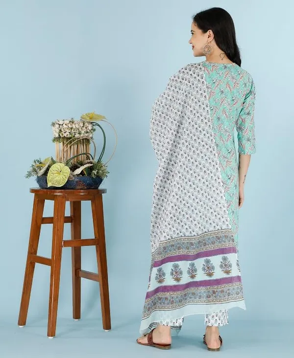Blue_Trendy_Floral_Screen_Print_Cotton_Straight_Kurta_With_Pant_And_Dupatta_For_Women