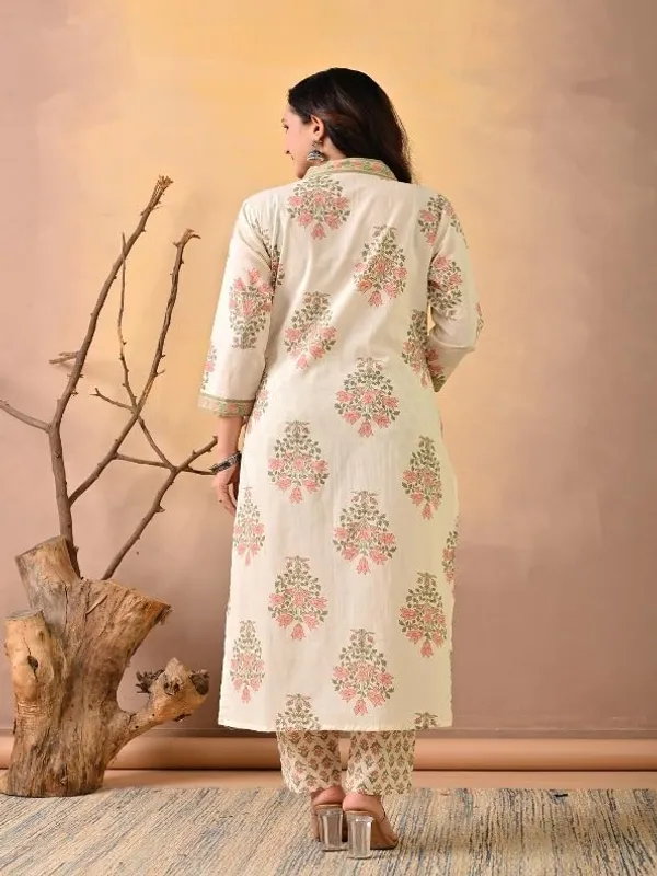 Beige_And_Pink_Trendy_Floral_Screen_Print_Cotton_Straight_Kurta_With_Pant_And_Dupatta_For_Women
