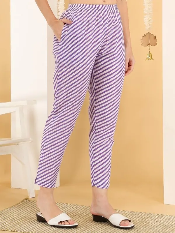 Purple_Trendy_Floral_Screen_Print_Cotton_A-Line_Kurta_With_Pant_And_Dupatta_For_Women