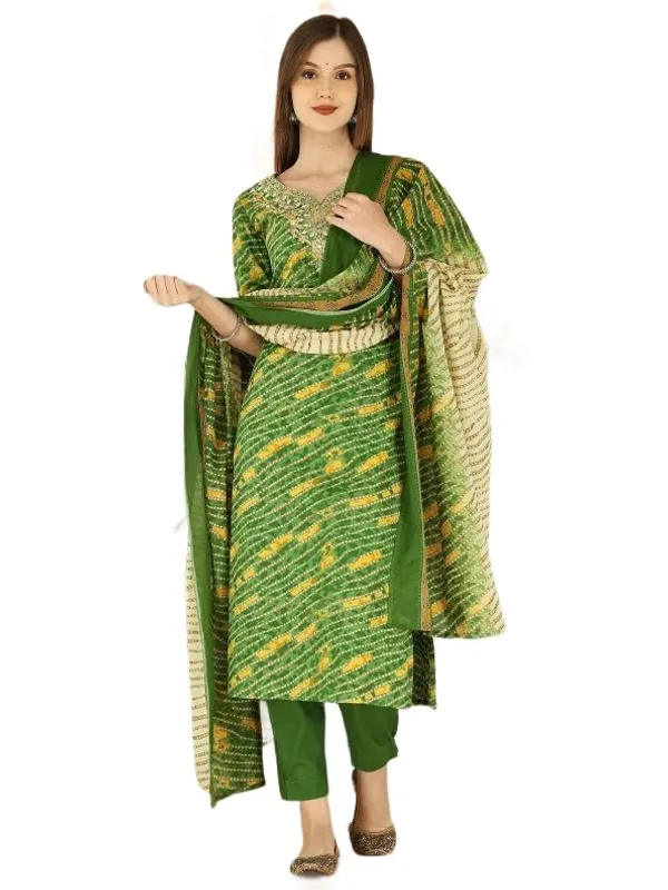Green_Trendy_Floral_Screen_Print_Cotton_Straight_Kurta_With_Pant_And_Dupatta_For_Women