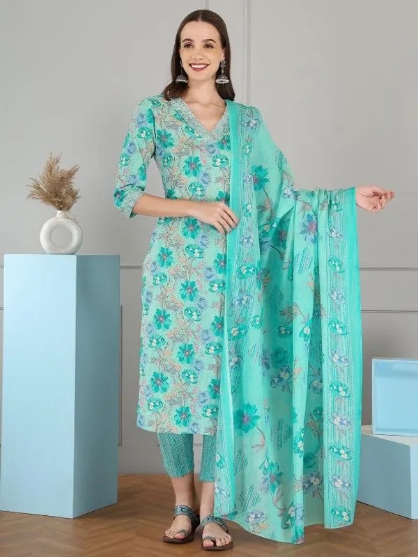 Rama_Trendy_Floral_Screen_Print_Cotton_Straight_Kurta_With_Pant_And_Dupatta_For_Women