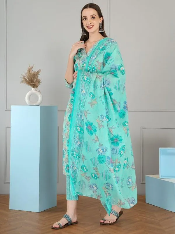 Rama_Trendy_Floral_Screen_Print_Cotton_Straight_Kurta_With_Pant_And_Dupatta_For_Women