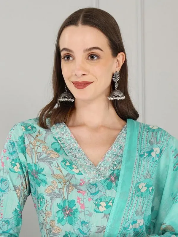 Rama_Trendy_Floral_Screen_Print_Cotton_Straight_Kurta_With_Pant_And_Dupatta_For_Women