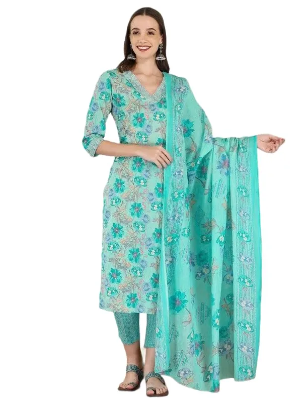 Rama_Trendy_Floral_Screen_Print_Cotton_Straight_Kurta_With_Pant_And_Dupatta_For_Women