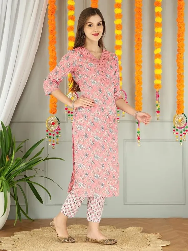 Light_Pink_Trendy_Floral_Screen_Print_Cotton_Straight_Kurta_With_Pant_And_Dupatta_For_Women