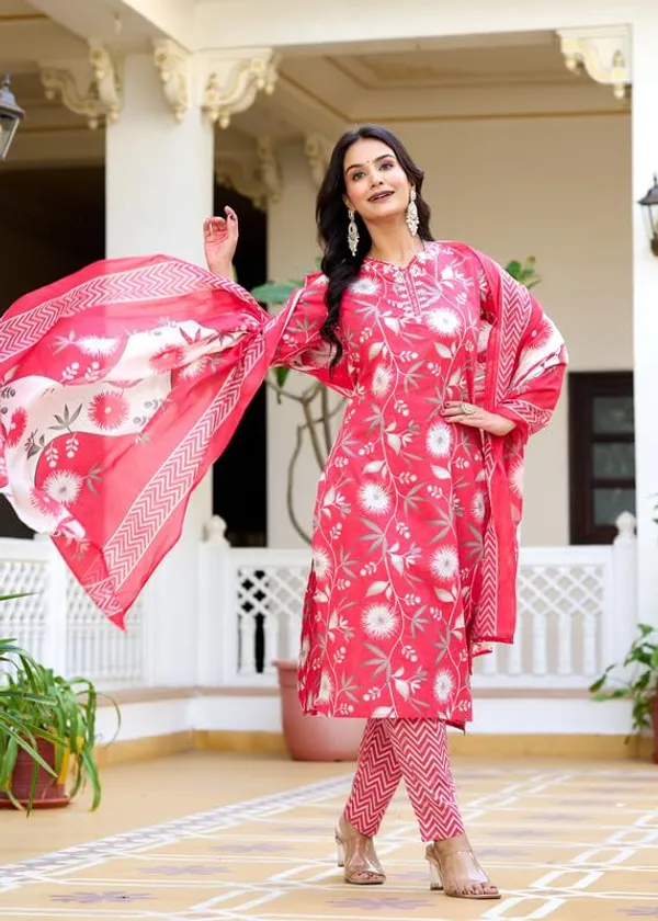 Rani_Trendy_Floral_Screen_Print_Cotton_Straight_Kurta_With_Pant_And_Dupatta_For_Women