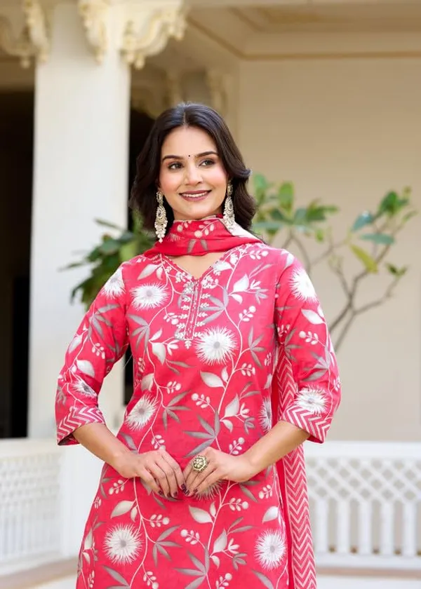 Rani_Trendy_Floral_Screen_Print_Cotton_Straight_Kurta_With_Pant_And_Dupatta_For_Women