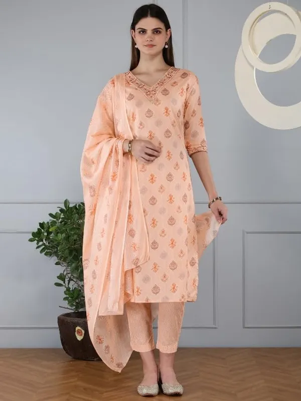 Peach_Trendy_Floral_Embroidery_Cotton_Straight_Peach_Kurta_With_Pant_And_Dupatta_For_Women