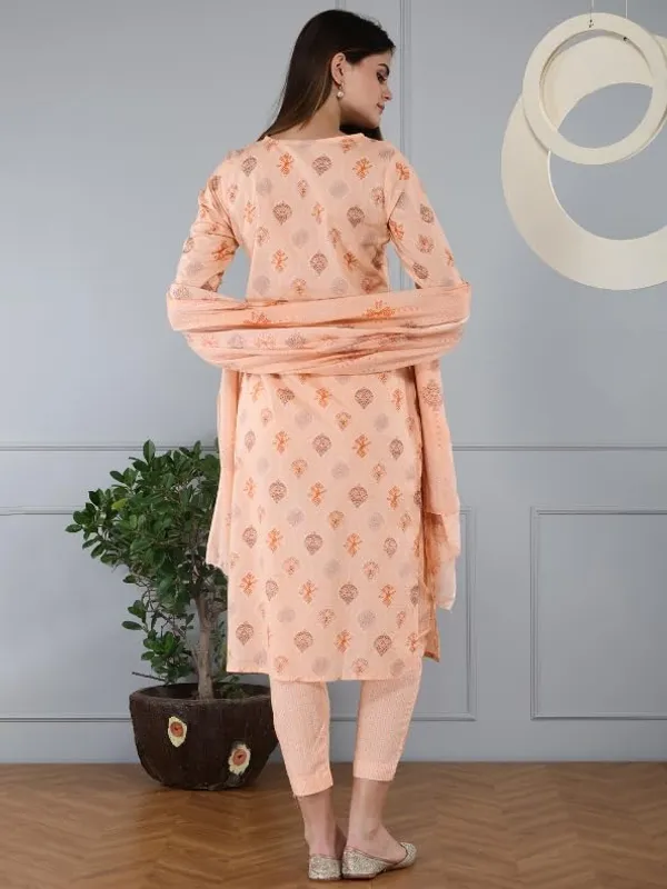 Peach_Trendy_Floral_Embroidery_Cotton_Straight_Peach_Kurta_With_Pant_And_Dupatta_For_Women