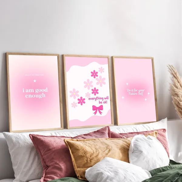 Pink_Girly_Pinterest_Aesthetic_Daily_Affirmation_Photo_Frame_Set_Of_3_|_Aesthetic_Affirmation_Wall_Photo_Frames_Self_Love_Girly_Room_Decor_|_Daily_Affirmations_Wall_Art_Frame_Set